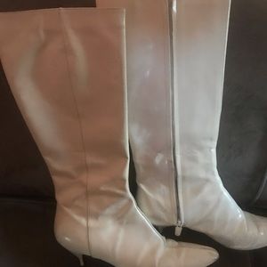 Calvin Klein White leather boots
